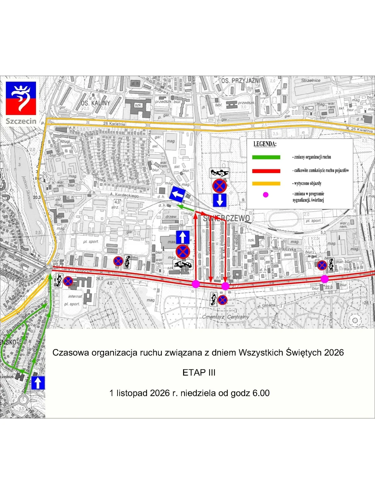 Obraz do artykułu: Zamknięte ważne ulice na Wszystkich Świętych. Kierowców czekają duże utrudnienia