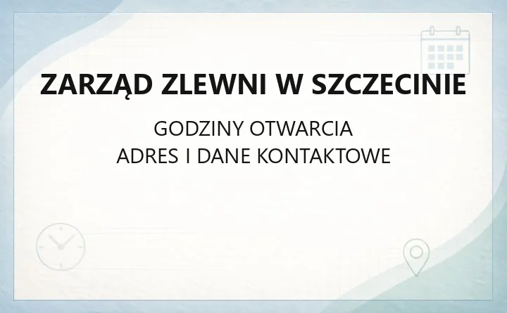 Zarząd Zlewni w Szczecinie - kontakt, pozwolenia wodnoprawne, zgłaszanie awarii