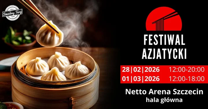 Grafika promocyjna wydarzenia Festiwal Azjatycki Szczecin — smaki Azji w Netto Arena