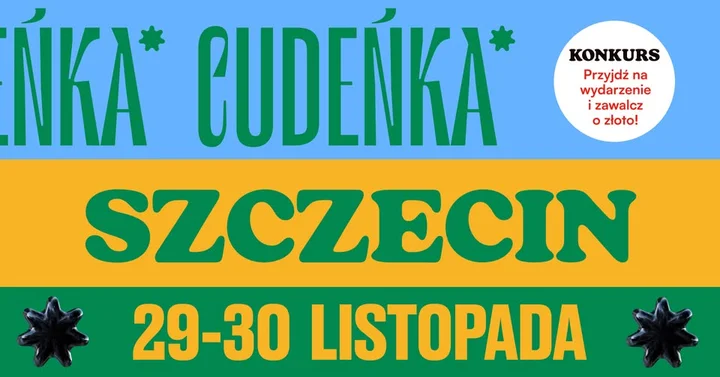 Grafika promocyjna wydarzenia Festiwal Rękodzieła Cudeńka w Szczecinie — 29–30 listopada