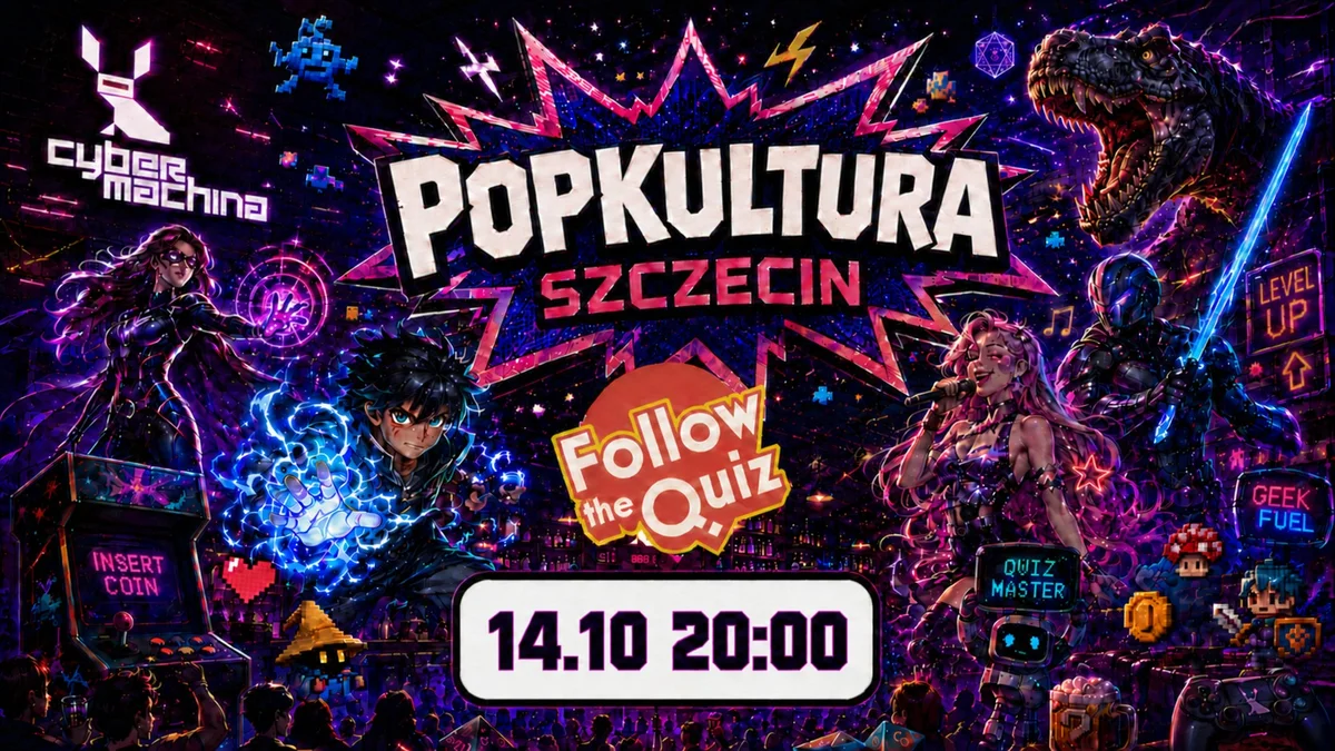 Grafika promocyjna wydarzenia Follow the Quiz: Szczecin i popkultura