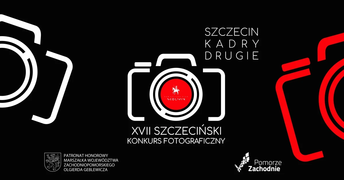 Grafika promocyjna wydarzenia Konkurs fotograficzny ukazujący różnorodne spojrzenia na Szczecin w 2025 roku