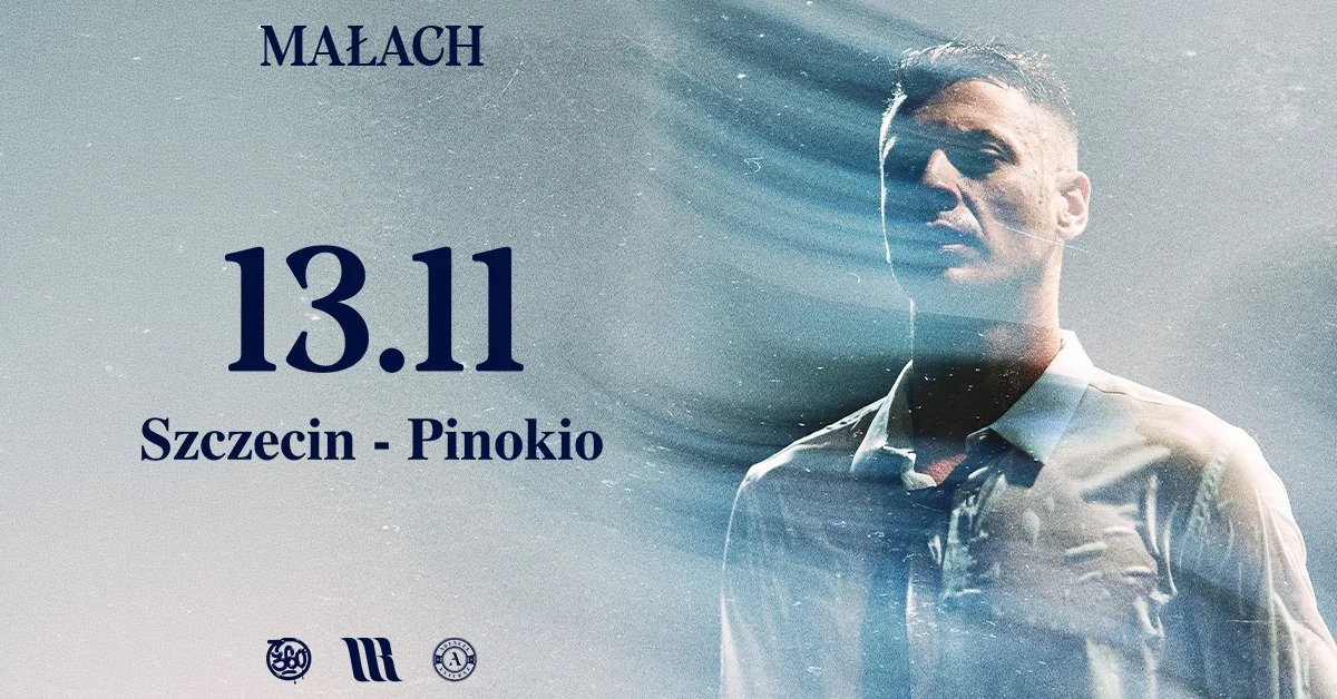 Grafika promocyjna wydarzenia Małach w Szczecinie: koncert na żywo