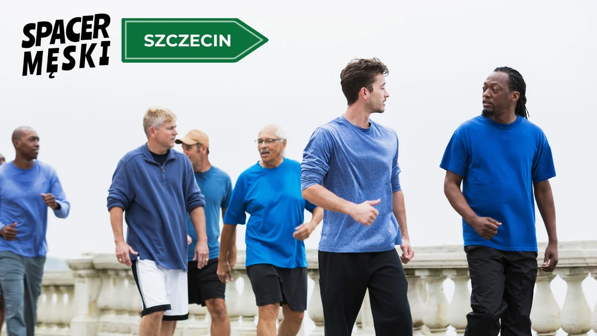 Grafika promocyjna wydarzenia Regularne spacery dla mężczyzn w Szczecinie