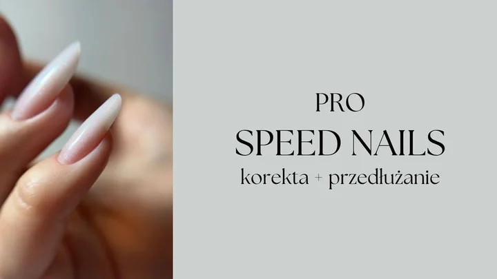 Grafika promocyjna wydarzenia SPEED NAILS PRO — szybkie przedłużanie i korekta paznokci w Szczecinie