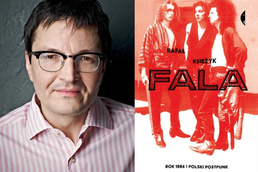 Grafika promocyjna wydarzenia Spotkanie z Rafałem Księżykiem wokół książki „Fala. Rok 1984 i polski postpunk”