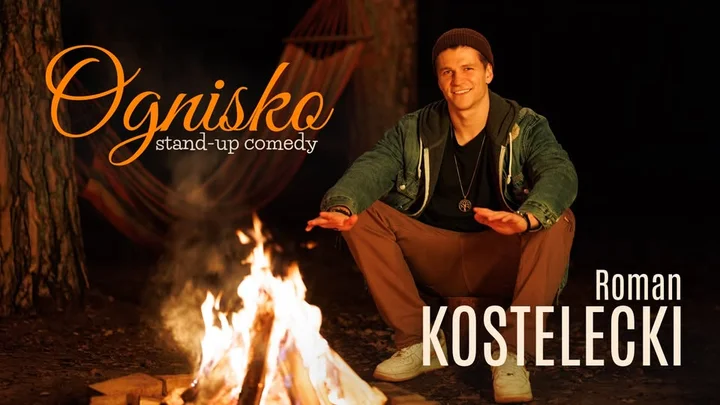 Grafika promocyjna wydarzenia Stand-up: Roman Kostelecki „Ognisko” — Szczecin, 14 lutego 2026