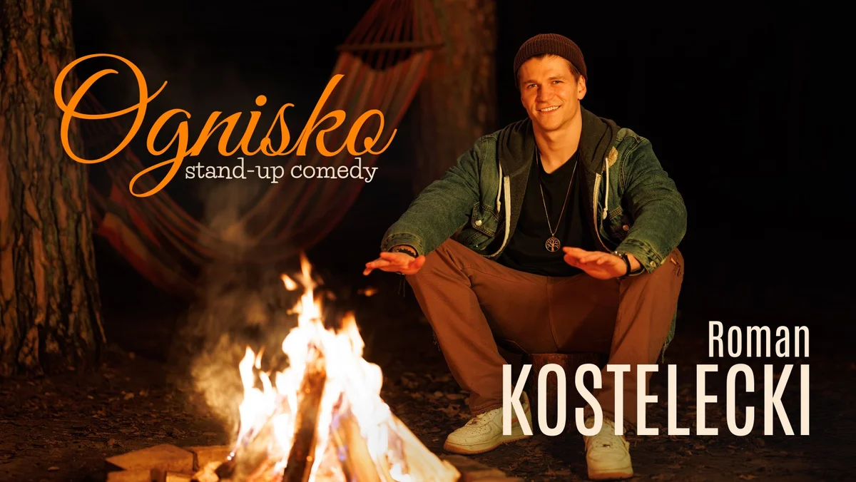 Grafika promocyjna wydarzenia Stand-up: Roman Kostelecki – Ognisko w Szczecinie