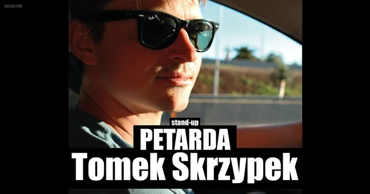Grafika promocyjna wydarzenia Tomek Skrzypek: PETARDA — stand-up w Szczecinie, 8 stycznia 2026