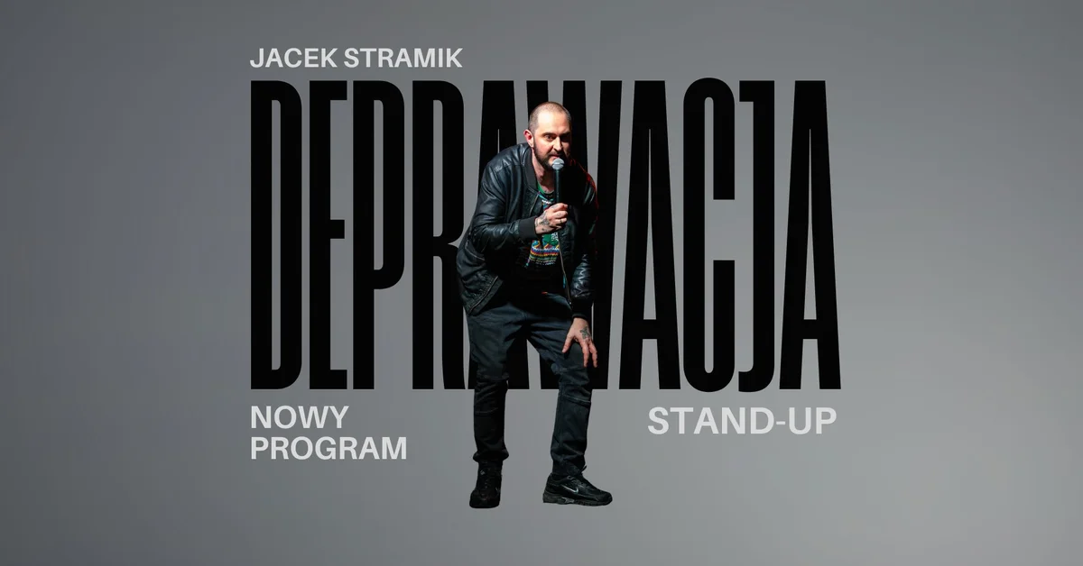 Grafika promocyjna wydarzenia Szczecin! Jacek Stramik – premiera stand-upu