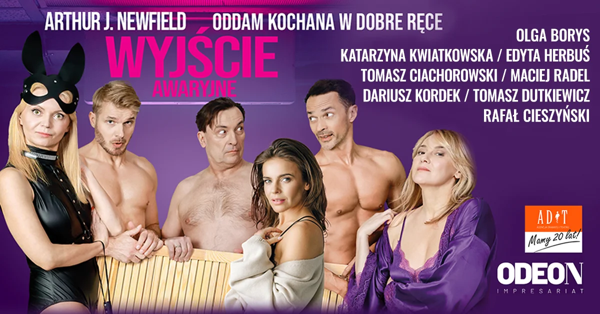 Grafika promocyjna wydarzenia Wyjście awaryjne – komedia w Szczecinie