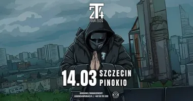 Grafika promocyjna wydarzenia 2T4 | Szczecin — koncert w Pinokio 14 marca 2026