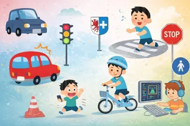 Przedszkolaki malują o bezpieczeństwie - wystawa w Przecławiu, która bawi i uczy