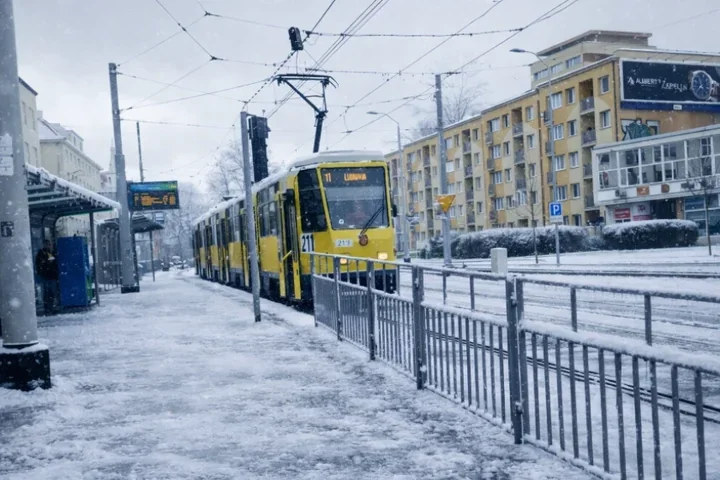 Oblodzenie sieci trakcyjnej - tramwaje w Szczecinie kursują z ograniczeniami
