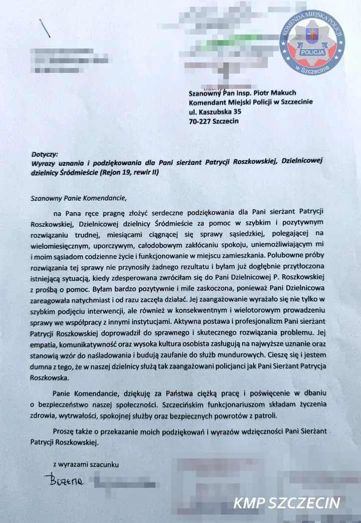 Miesiące sąsiedzkiego sporu przerwała dzielnicowa ze Śródmieścia Szczecina