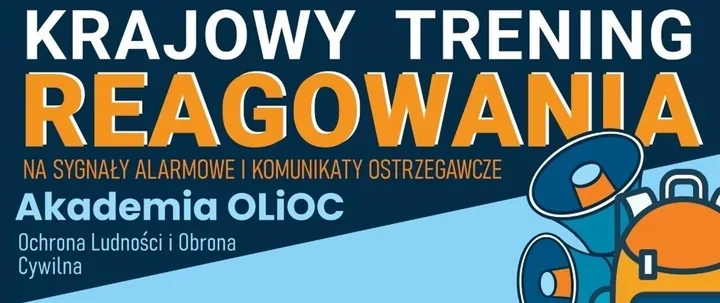 Sygnał, komunikat, schronienie. W regionie odbędzie się trening reagowania